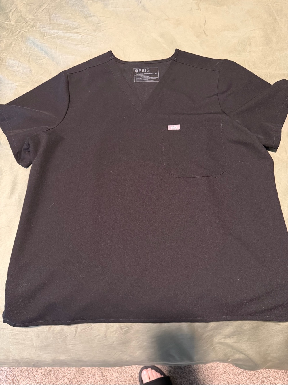 FIGS Catarina one – pocket, scrub top, XL black